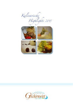Kulinarische Highlights 2015