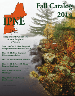2014 Fall Catalog - Independent Publishers of New England