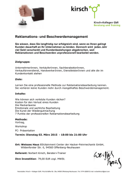 Infos und Anmeldung