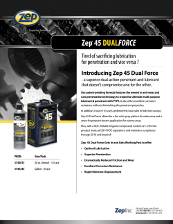 Introducing Zep 45 Dual Force