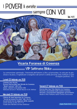 I li avrete sempre - Parrocchia Sacro Cuore di Ges&ugrave; e Madonna di