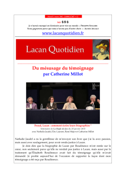 LQ 484 - Lacan Quotidien