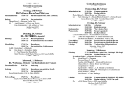 Gottesdienste 23.02. - Pfarreiengemeinschaft Pf&ouml;rring