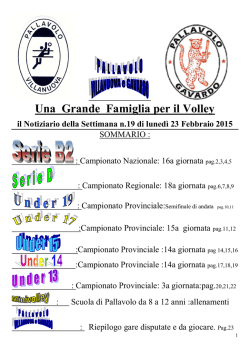 n. 19 del 23 febbraio 2015 - Pallavolo Villanuova Gavardo