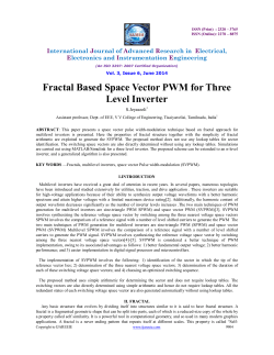 Fractal Based Space Vector PWM for Three Level Inverter