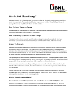 Was ist BNL Clean Energy?