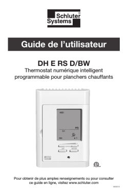 DITRA-HEAT Thermostat programmable Guide
