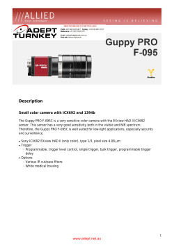 AVT Guppy PRO F-095 C camera datasheet