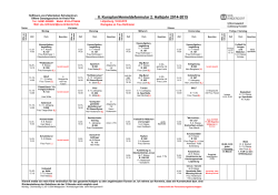II. Kursplan/Anmeldeformular 2. Halbjahr 2014-2015