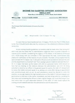 ITGOA protest letter