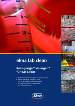elma lab clean - Elma Hans Schmidbauer GmbH & Co. KG
