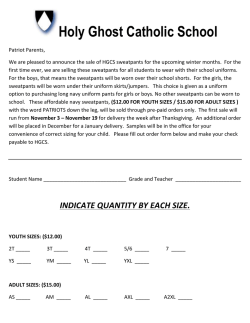 indicate quantity by each size.