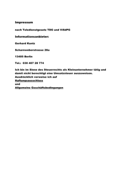 Impressum - Gerhard Kuntz