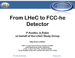 From LHeC to FCC-he Detector - Elementary Particle Physics Group