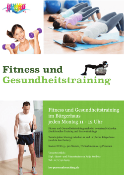 Fitness und Gesundheitstraining - Katja Weibels Fitnesstrainerin