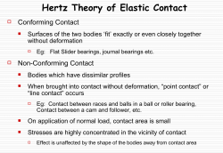 Hertz Theory of Elastic Contact