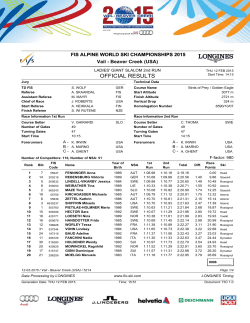 Official Results Run 2