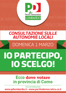 Ecco dove votare in provincia di Como