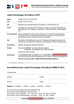 Jodel-Chors&auml;nger Grundkurs 2015