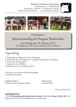 Jahresversammlung der Pinzgauer Rinderzüchter