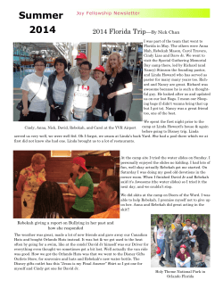 JoyNewsletter Summer 2014.pub