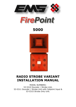 5000 radio strobe variant installation manual