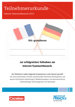 Teilnehmerurkunde