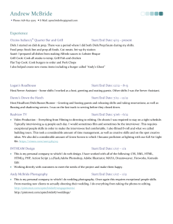 Resume in PDF - Andrew McBride