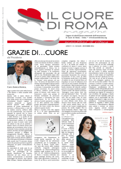 GRAZIE DI&hellip;CUORE - Il Cuore di Roma