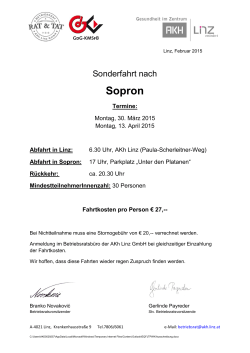 Sonderfahrt SOPRON - Betriebsrat der AKh Linz GmbH