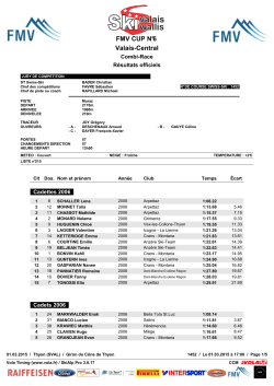 FMV CUP N°6 Valais-Central