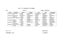 FICHE DE DESIGNATION DES ARBITRES Date : Journ&eacute;e