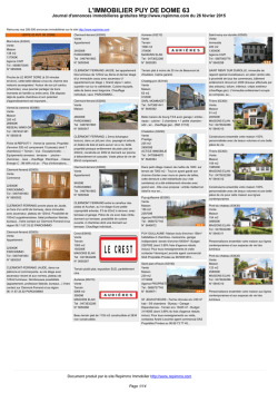 Journal immobilier 63