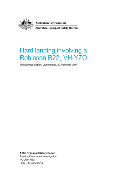 Hard landing involving a Robinson R22, VH