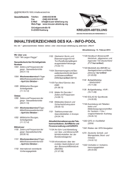 Info-Pool - bei der Kreuzer