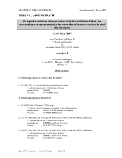 Convocations du Tribunal administratif (troisième chambre) PDF