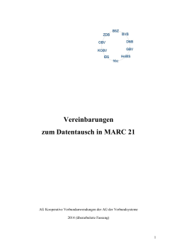 Vereinbarungen zum Datentausch in MARC 21