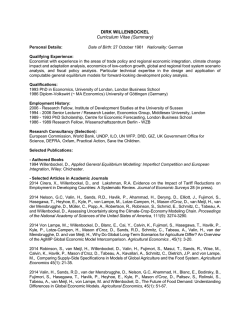 DIRK WILLENBOCKEL Curriculum Vitae (Summary)
