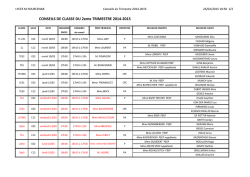 CONSEILS DE CLASSE DU 2eme TRIMESTRE 2014-2015