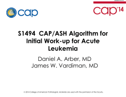 Course Presentation - College of American Pathologists