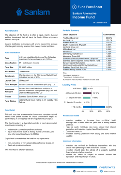 Fund Factsheet - Ora Fund Managers