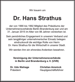 Dr. Hans Strathus
