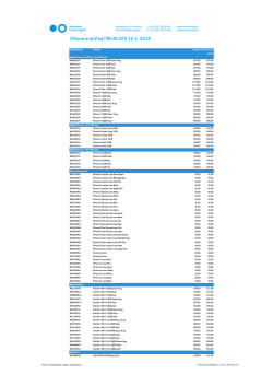 iPhone und iPad PREISLISTE 12.1. 2015
