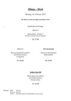Donnerstag, 28 - Restaurant Golden Gate
