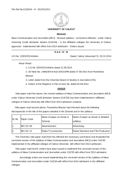 (MCJ) - Revised syllabus - corrections effected
