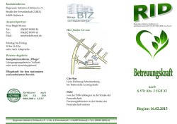 Beginn 16.02.2015 - Regionale Initiative Delitzsch eV