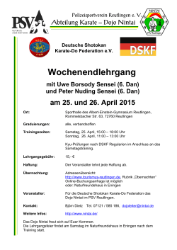 25.04.2015 Lehrgang in Reutlingen
