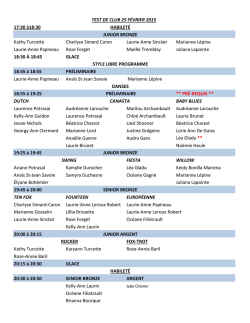 horaire 25 et 28 f&eacute;vrier 2015 - CPA St