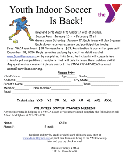 YMCA Youth Soccer (pdf) - Danville(IL) Area Soccer Association