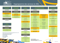 Organigramme des services du SIEL